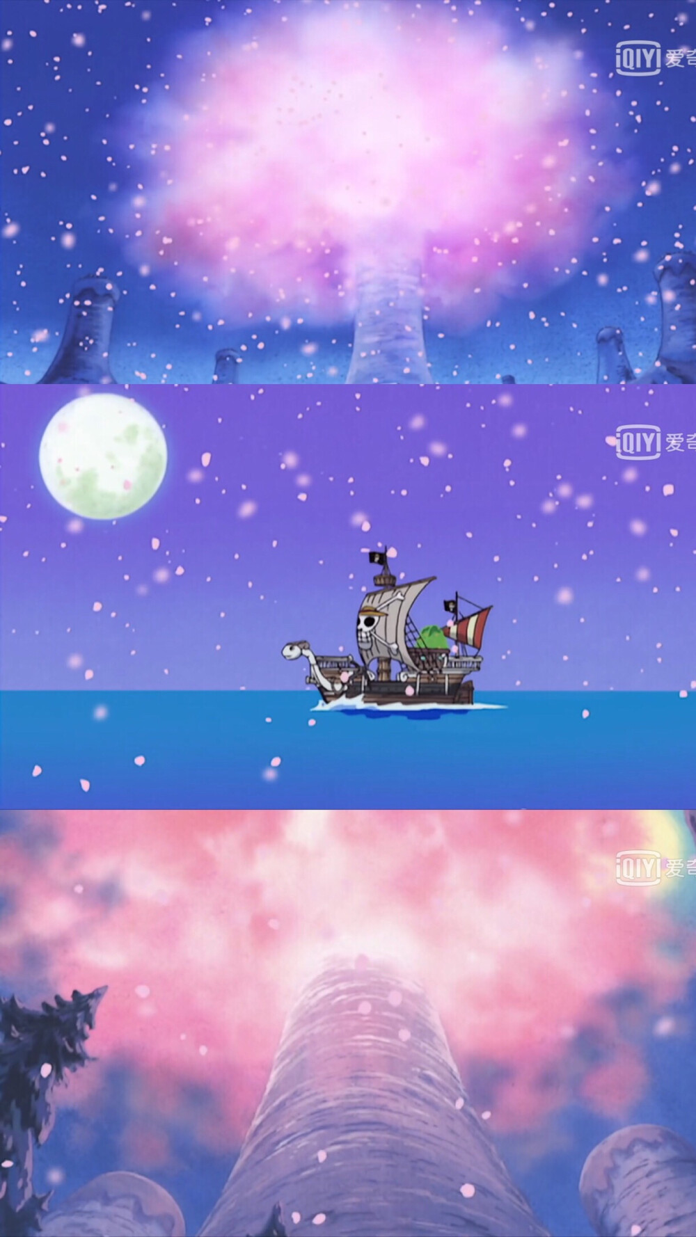 最近四刷海贼东岛篇的樱花实在是太美了忍不住截了几张图