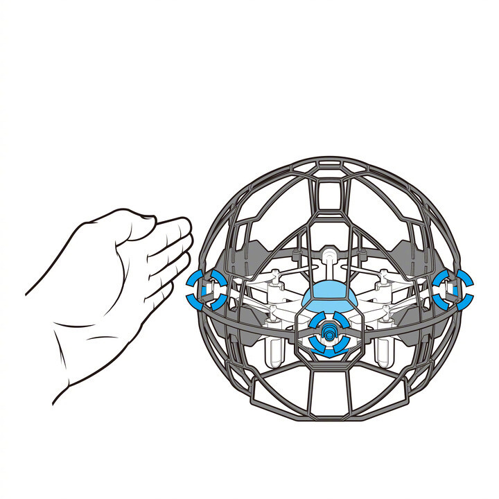 万代推出浮游在空中的球体玩具「AERO NOVA」，内置5处感应器，可以用手势来控制它的动作(10+种模式)，直径13厘米、充电1小时、售价约357元人民币、10月13日发售 ​