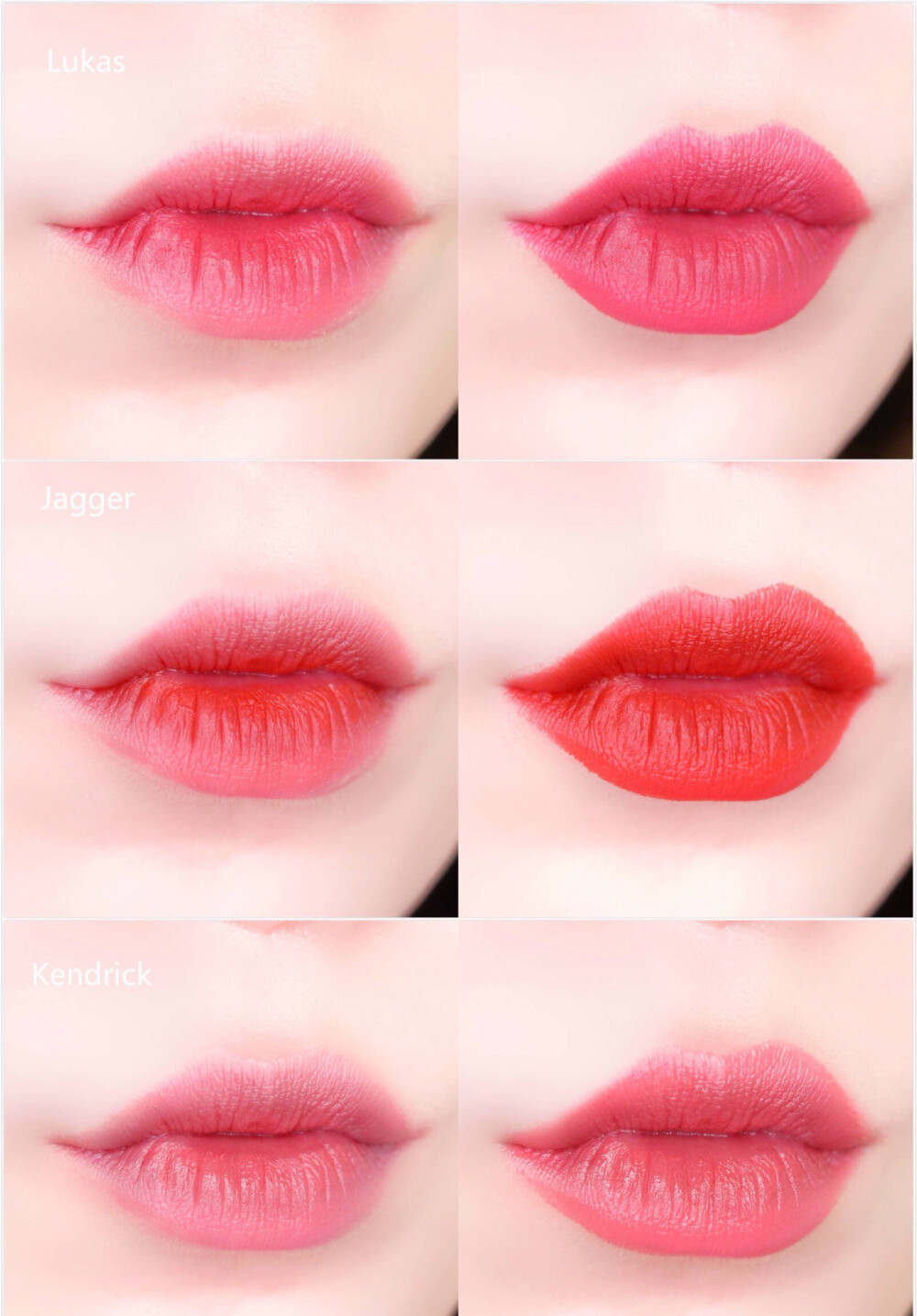 唇膏 | TOM FORD Lip Color 汤姆福特方管唇膏，2018年秋冬季新色号分享。依然是经典的黑白方管包装，外观真的是很高级，如果能改善掉漆状况的话就完美了。
六款秋冬主打色号推荐：
Lukas，漂亮的玫瑰粉，粉感比较重不太适合黄皮；
Jagger，鲜艳的番茄橙红色，最显白色，夏天用也很好看；
Kendrick，豆沙玫瑰色，唇色本身比较红的话涂上偏粉，很适合淡妆和暖皮；
Armie，车厘子樱桃红，厚涂气场强大又格外高级；
Imari，冷调玫紫色，比较考验肤色和妆容搭配；
Helena，六支中最特别的颜色，比豆沙粉和干燥玫瑰又多了一丝活泼和生机，好看又好搭。