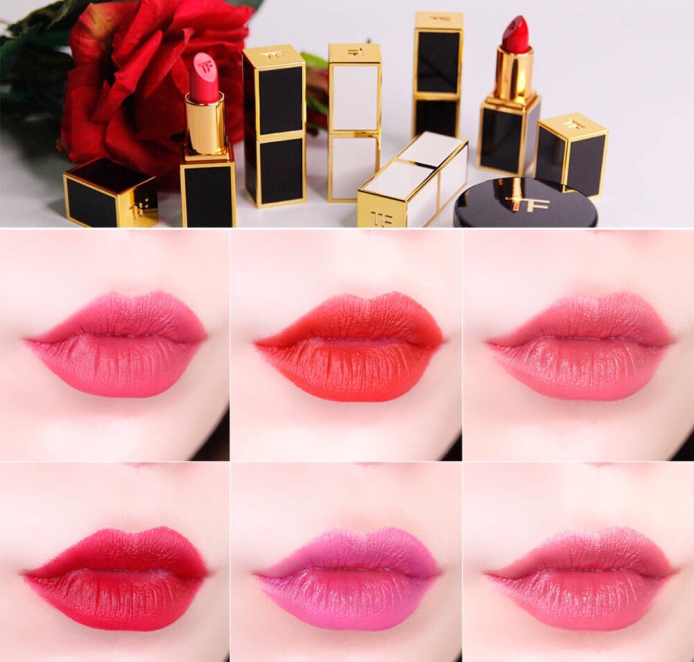 唇膏 | TOM FORD Lip Color 汤姆福特方管唇膏，2018年秋冬季新色号分享。依然是经典的黑白方管包装，外观真的是很高级，如果能改善掉漆状况的话就完美了。
六款秋冬主打色号推荐：
Lukas，漂亮的玫瑰粉，粉感比较重不太适合黄皮；
Jagger，鲜艳的番茄橙红色，最显白色，夏天用也很好看；
Kendrick，豆沙玫瑰色，唇色本身比较红的话涂上偏粉，很适合淡妆和暖皮；
Armie，车厘子樱桃红，厚涂气场强大又格外高级；
Imari，冷调玫紫色，比较考验肤色和妆容搭配；
Helena，六支中最特别的颜色，比豆沙粉和干燥玫瑰又多了一丝活泼和生机，好看又好搭。