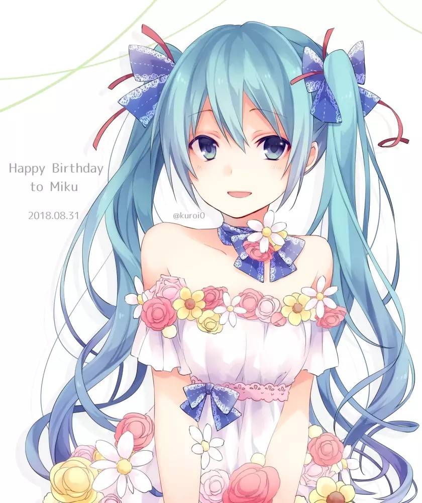 初音未来『十一周年生日贺图』pixiv
画师：黎（クロイ）