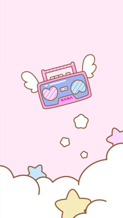 少女壁纸。粉色系与蓝色系。