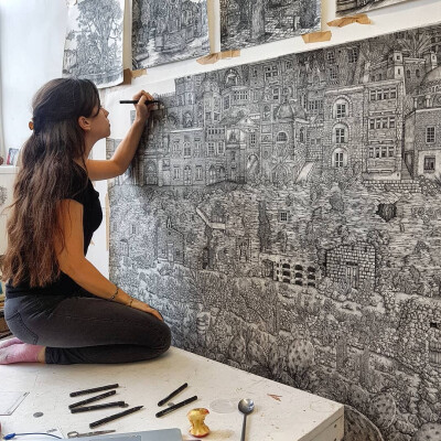 New Sprawling Ink Drawings by Olivia Kemp Explore the Landscapes of Malta and Bavaria—— ​