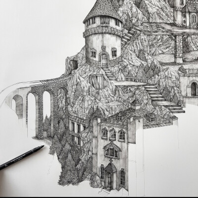 New Sprawling Ink Drawings by Olivia Kemp Explore the Landscapes of Malta and Bavaria—— ​