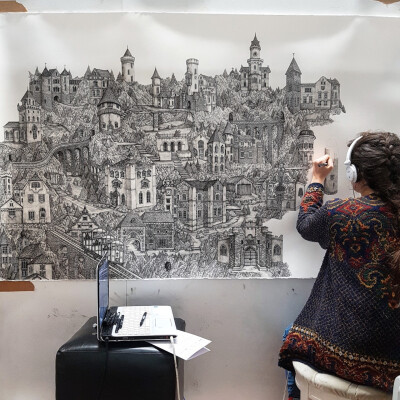 New Sprawling Ink Drawings by Olivia Kemp Explore the Landscapes of Malta and Bavaria—— ​