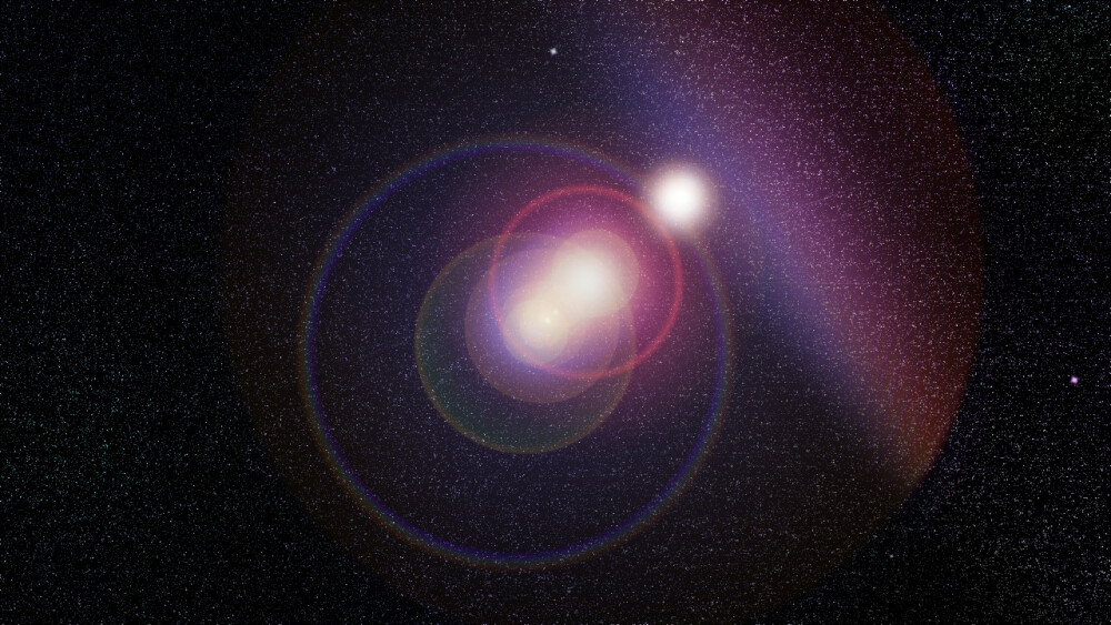 General 2560x1440 space stars lens flare