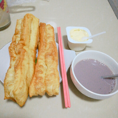 今日早餐 豆浆油条