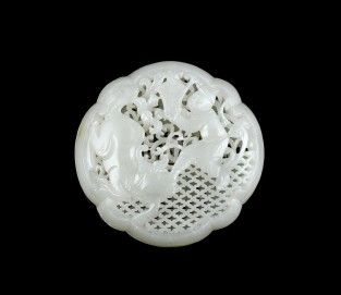 A white jade pomander，骑士桥亚洲艺术品拍卖