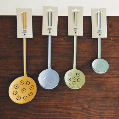 彩色奥地利RIESS手工搪瓷汤勺漏勺 马卡龙色系多规格