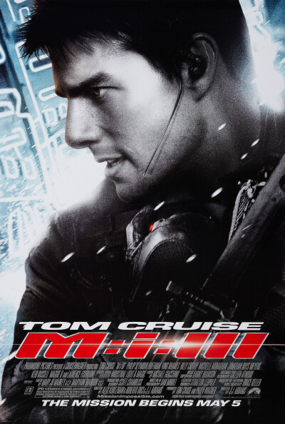 《碟中谍3 Mission: Impossible 3》有八月迷情的男女主角诶~这一部有中国元素，阿汤哥还是短发帅气一点。