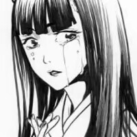 女头 动漫 黑白