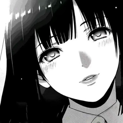 女头 动漫 黑白