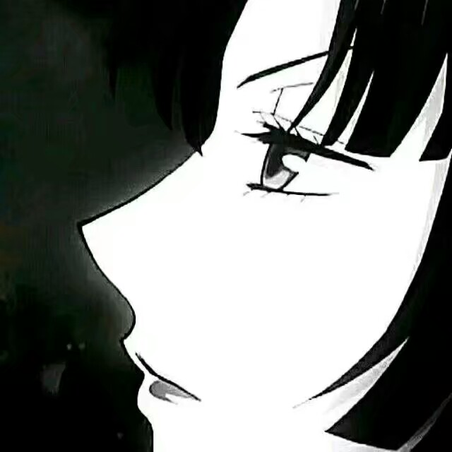 女头 动漫 黑白