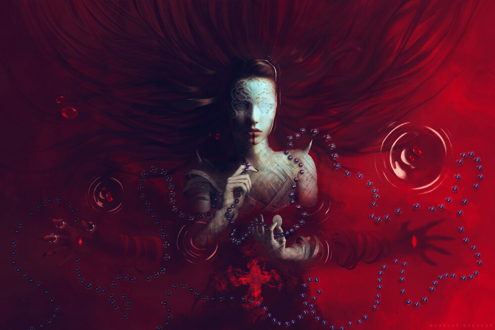 Red Communion : Photomanipulation / Digital painting 2016