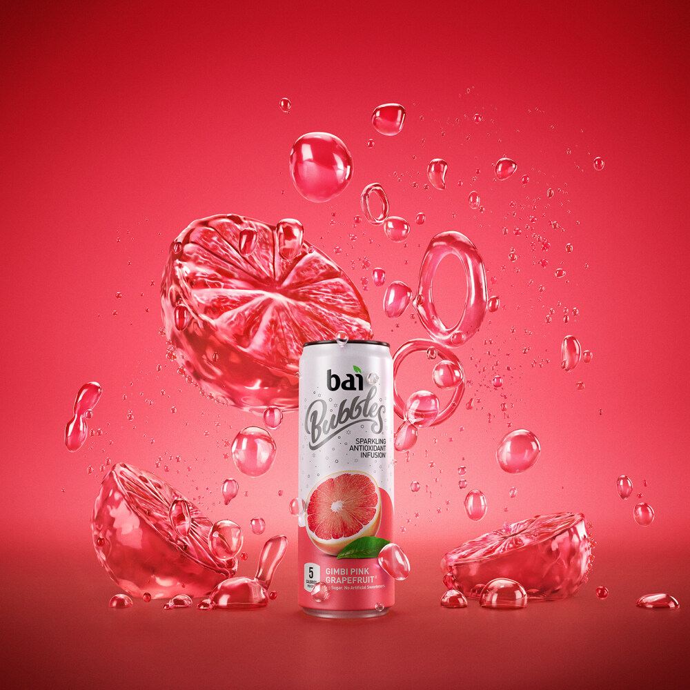 Bai Bubbles : BAI—the advertiser known from a Super Bowl’s commercial with Justin Timberlake and Christopher Walken approached us to create the promotional materials for their new drink BAI bubbles. BAI Bubbles is sparkling, comes in 5 flavors, has only 5