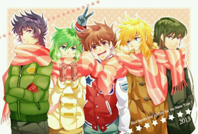 冰河 青铜五人组 五小强 瞬 一辉 紫龙 星矢 