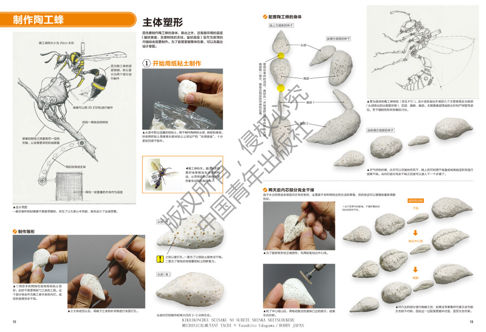 日本造型艺术家宇田川誉仁的首本制作技法书！详解机械昆虫的创作技巧，带你领略另类艺术的魅力世界！淘宝网链接http://dwz.cn/FEuLEgHY