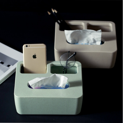 ins北欧现代简约家用纸巾盒车用抽纸盒手机遥控杂物餐巾纸收纳盒