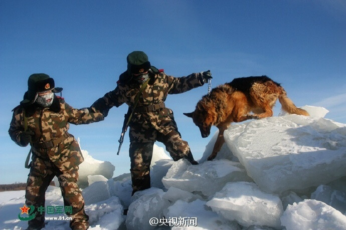 #最冷一周来了#【零下30℃的巡查 你愿为边防官兵点赞吗？】近日，驻守在黑龙江省大兴安岭地区呼玛县的武警边防官兵在零下30℃的极寒天气里，对中俄界江进行徒步巡查，确保边境一线安全稳定。巡查中，战士们的帽子和面罩上都布满了冰霜…网友:心疼！有你们保卫，才有美丽家园！O网页链接 ​​​​