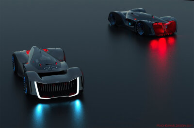 Audi奥迪 Board22: Supercar Concept by Pavel Pevchev／他超级跑车的概念主要集中在提高驾驶员安全性，同时保留赛车的挑战和刺激 —— ​​​​