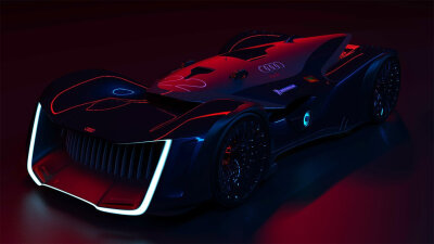 Audi奥迪 Board22: Supercar Concept by Pavel Pevchev／他超级跑车的概念主要集中在提高驾驶员安全性，同时保留赛车的挑战和刺激 —— ​​​​