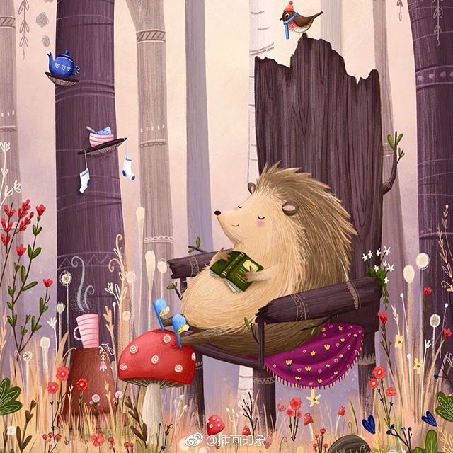 一组很可爱的手绘插画~【插画师：Lucy Fleming】 ​