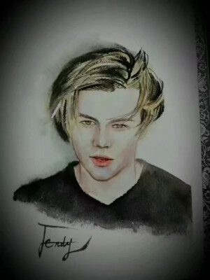 自己的人物水彩手绘