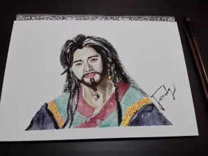 自己的人物水彩手绘