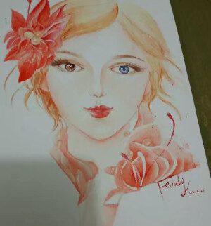 自己的人物水彩手绘