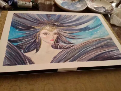 自己的人物水彩手绘