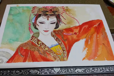 自己的人物水彩手绘