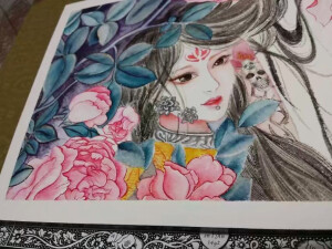 自己的人物水彩手绘