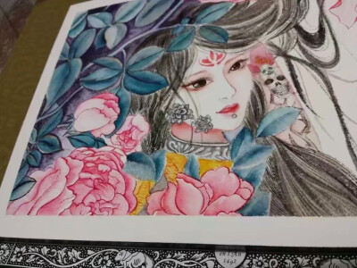 自己的人物水彩手绘