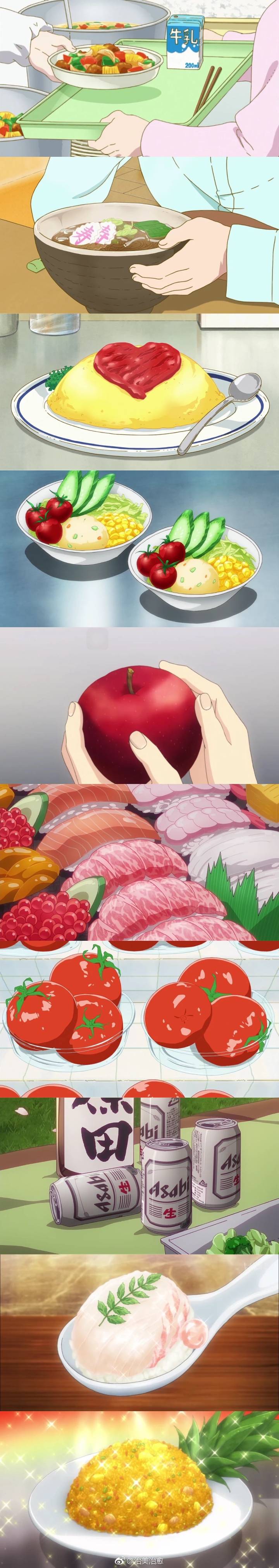 晚安啦 超喜欢这种动漫美食～