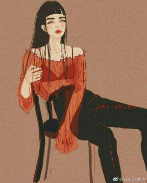插画 酷女孩