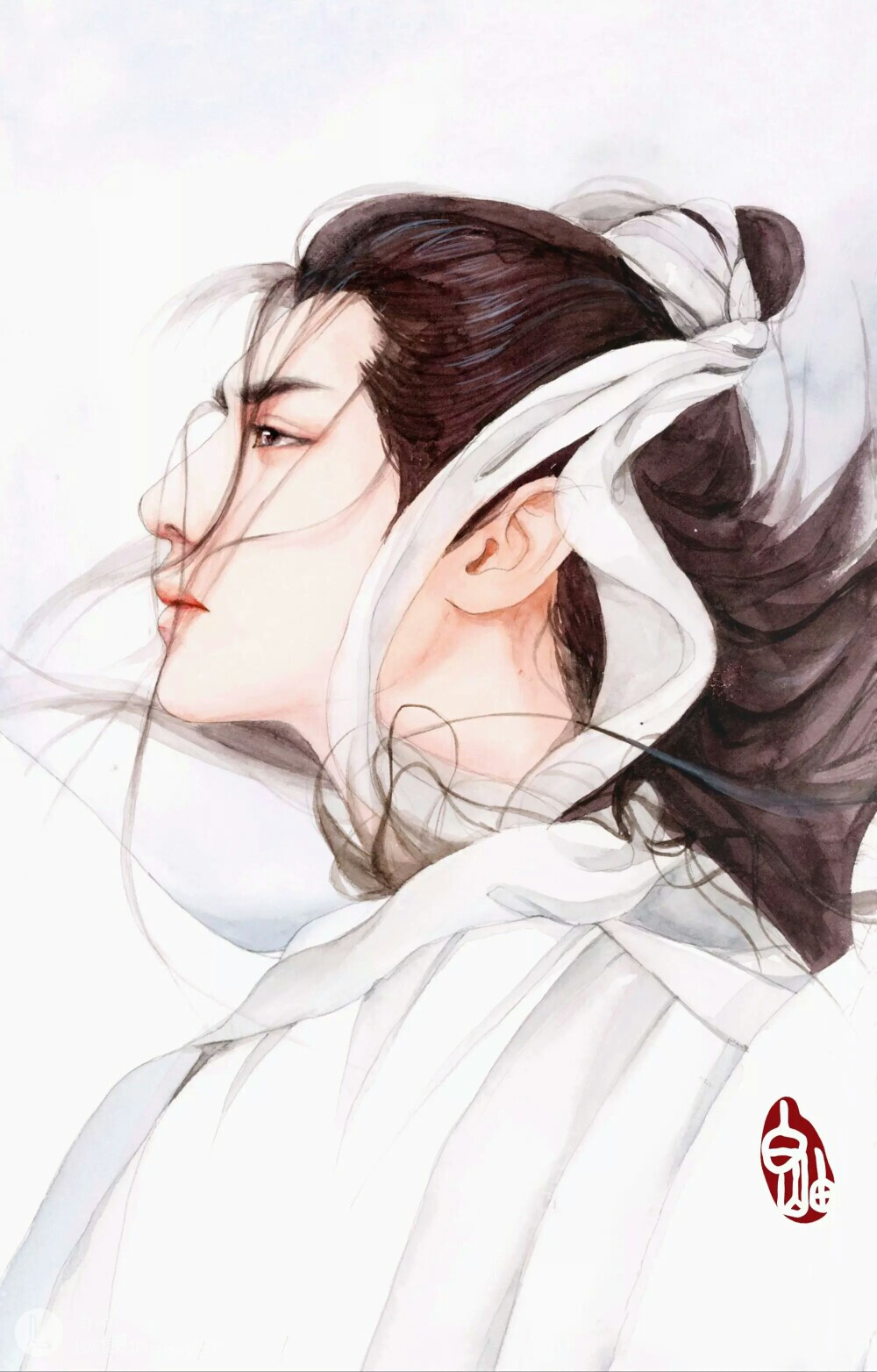 〔古风美男〕绘师：白岫