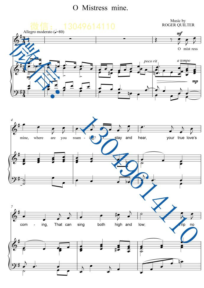 OMistressmine【原调-G】3页-五线谱正谱