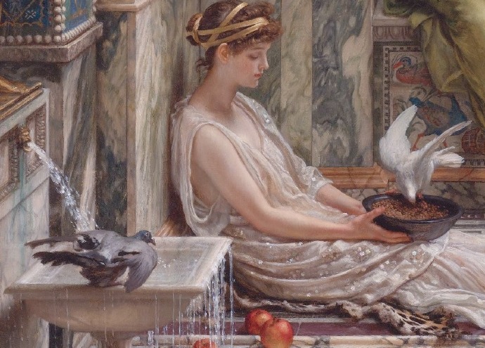 19世纪英国画家Edward John Poynter，17岁时赴意大利，在罗马结识莱顿受到指点，他具备莱顿的严谨，也学到了莱顿的明净和光润。19岁的Poynter进入皇家美术学院学习，尔后又赴巴黎入古典主义画家格莱尔画室。法国印象派画家莫奈和英国作家、画家莫里斯都曾经在这个画室学习过。自1860年开始Poynter定居 ​​​​...展开全文c