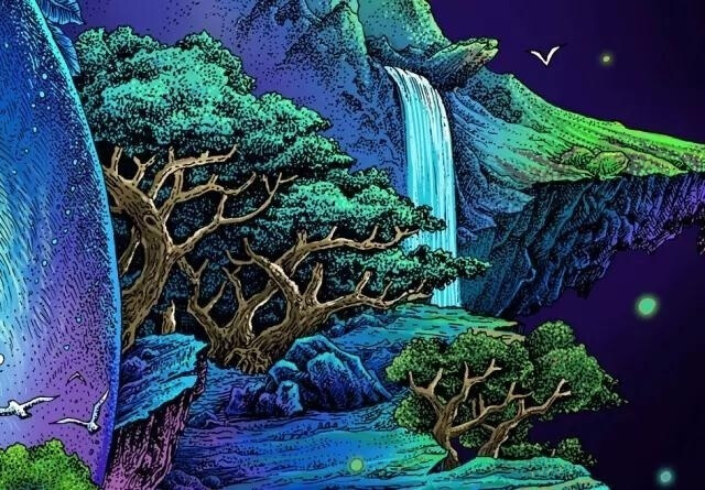 手绘四季之鹿，唯美华丽的浮世绘风格丨深圳插画师Rlon Wang ​