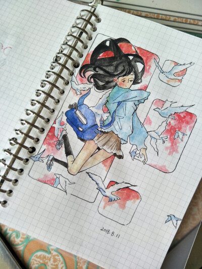 颜色没涂的好，比例也和原图有点差距