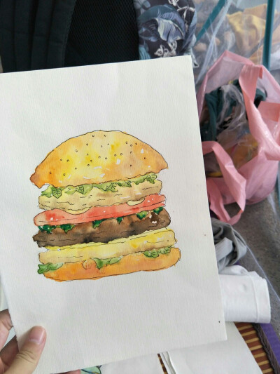 做的教具，依旧是水彩