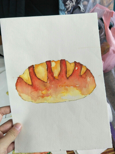 做的教具，依旧是水彩