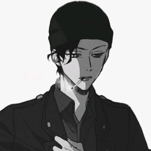 动漫男生头像 黑白 复古 文艺 二次元