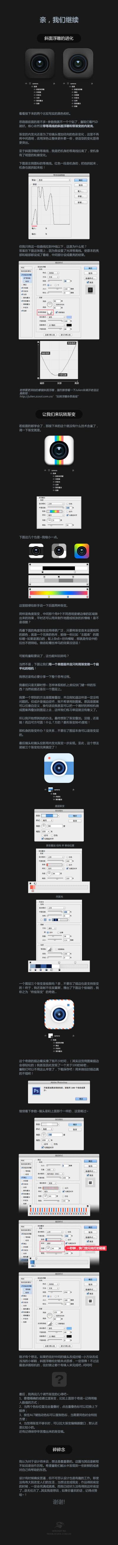 怎样用1个图层搞定相机？
花一周的业余时间，边想边撸边写
通过9枚相机图标，由浅入深教你怎么玩PS的图层样式！
也可加入群：631661187更有专业解答等着你。