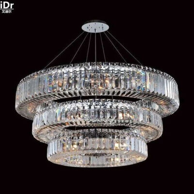 Gold Chandelier restaurant lights crystal lamps modern hotel bedroom lamp D91cm x H30cm