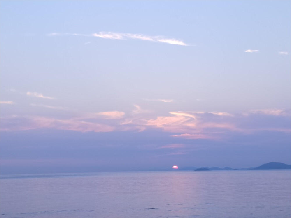 实拍 大舟山 东极岛 蓝天 白云 落日 朝霞 天空 蓝天 余晖 日出 岛屿