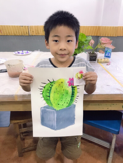 水粉临摹—盆栽