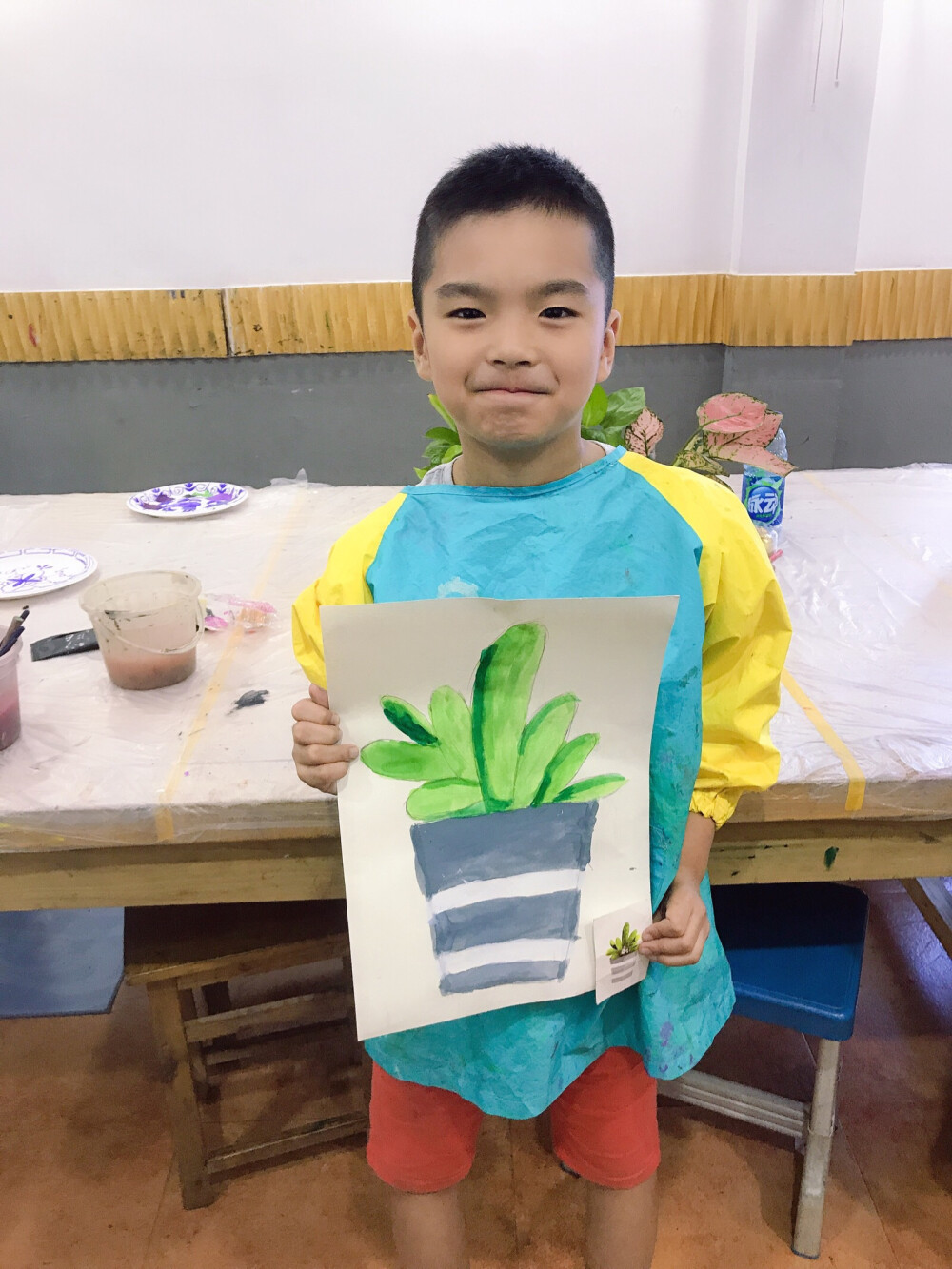 水粉临摹—盆栽