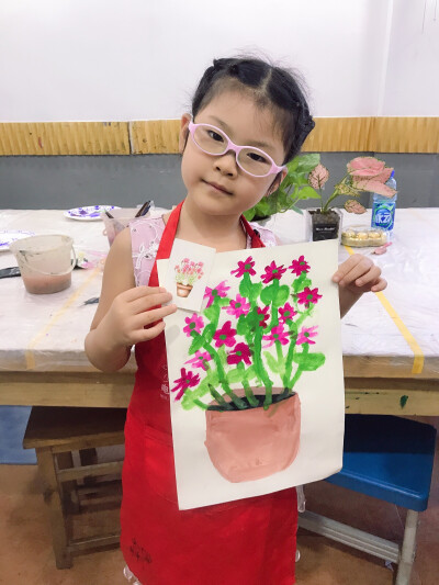 水粉临摹—盆栽