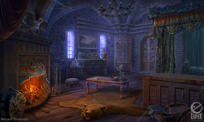 Ravenhearst's bedroom - game scene by aleksandr-osm